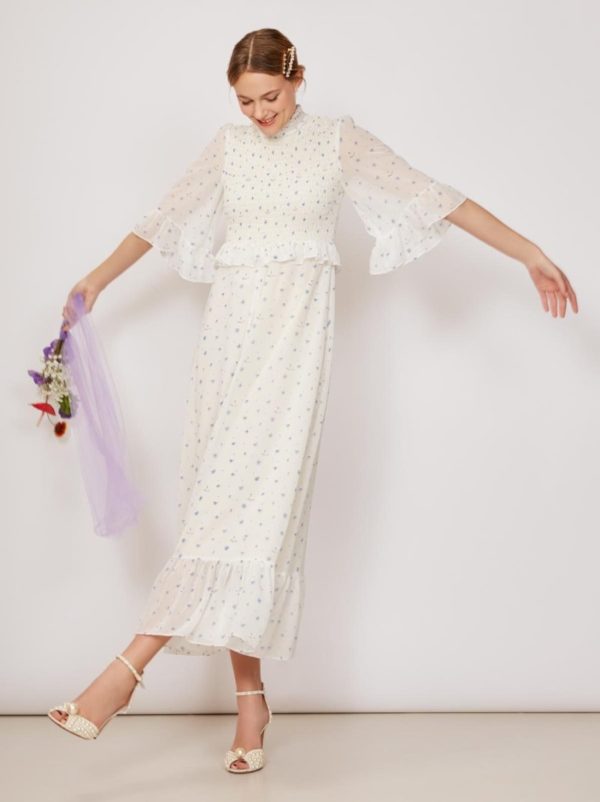 KITRI – Carrington Chiffon Smocked Dress Mariage Bohème KITRI