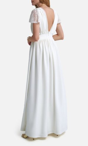 LA REDOUTE – Robe de mariée longue, manches courtes dentelle Mariage Bohème LA REDOUTE
