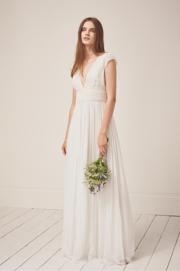 French Connection – Palmero Embellished Wedding Dress Mariage Bohème FRENCH CONNECTION