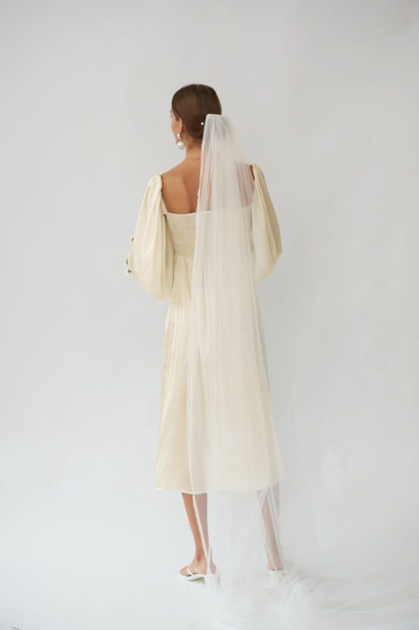 Sleeper – Atlanta Silk Dress in Pearl White Mariage Bohème SLEEPER