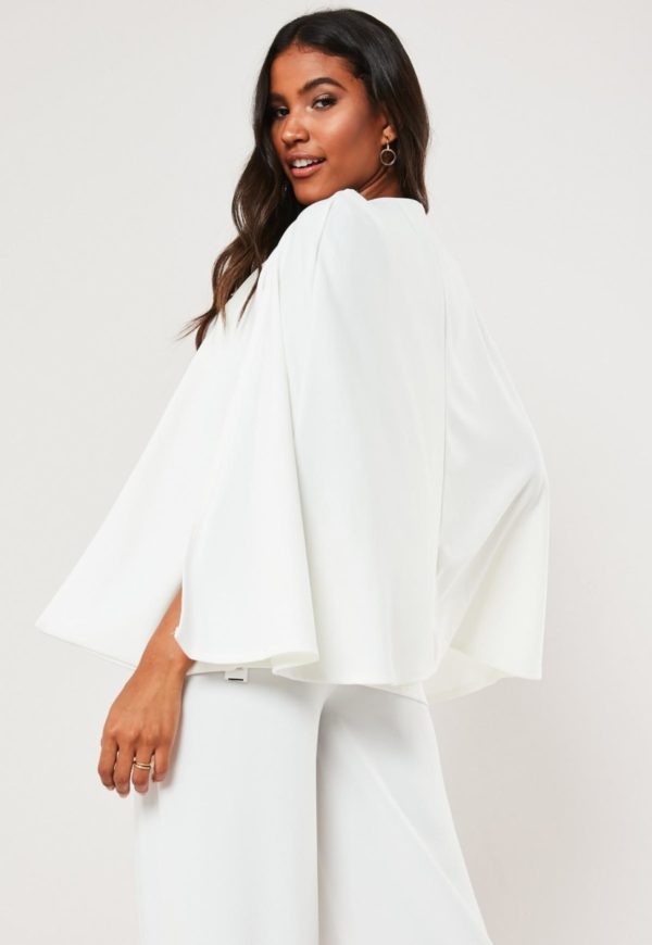 MISSGUIDED – Blazer mariage cape Mariage Civil MISSGUIDED