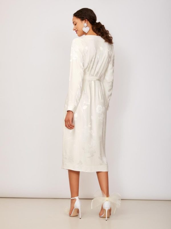 KITRI – Riley Jacquard Wrap Dress Robes de mariée à moins de 500 euros KITRI