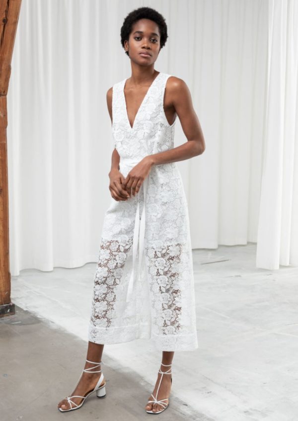 & Other Stories – Sleeveless Floral Lace Jumpsuit Combinaisons de mariage & OTHER STORIES