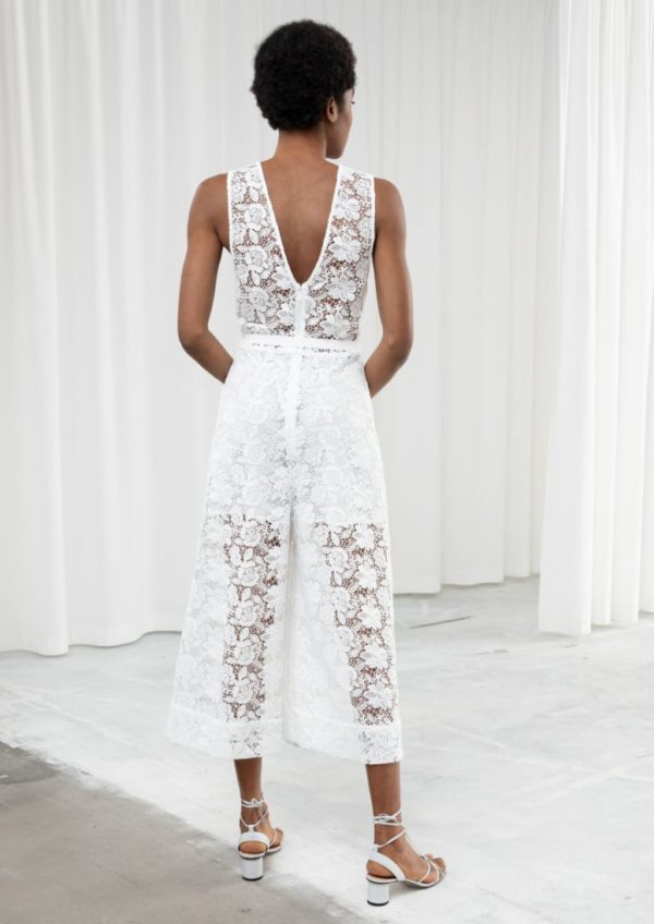 & Other Stories – Sleeveless Floral Lace Jumpsuit Combinaisons de mariage & OTHER STORIES