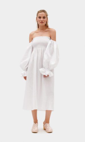 Sleeper  – Atlanta Linen Dress in White | SleeperSleeper Mariage Bohème SLEEPER