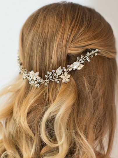 Bandeau pour cheveux à feuille à fleur Accessoires coiffure mariage