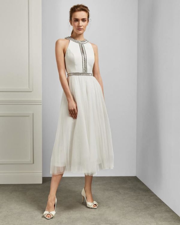 Ted Baker – REAGANE Robe tutu avec corsage à ornements Mariage Civil TED BAKER