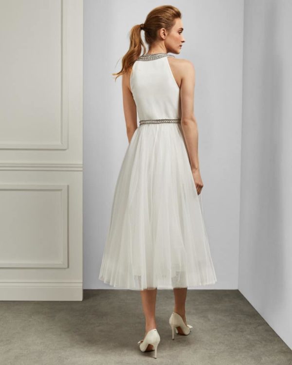 Ted Baker – REAGANE Robe tutu avec corsage à ornements Mariage Civil TED BAKER