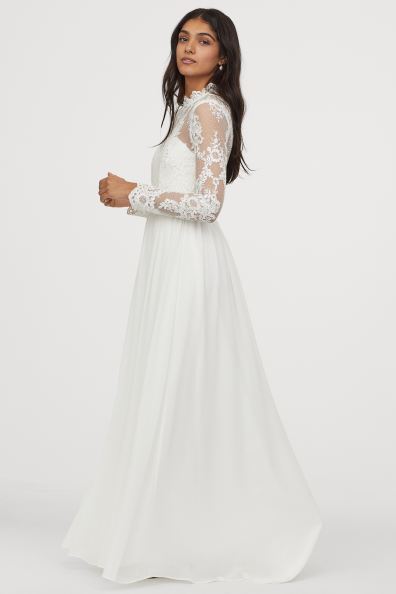 H&M – Robe de mariée en dentelle Mariage Bohème H&M