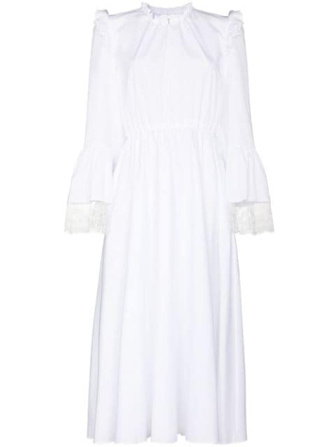 Giambattista Valli BRIDAL – robe mi-longue bordée de dentelle Luxe FARFETCH