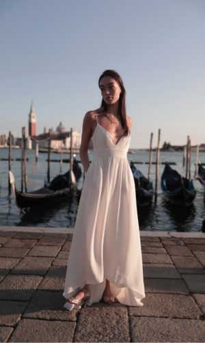 Maison Lemoine – Robe de mariée en soie Rose Robes de mariée à moins de 1000 euros MAISON LEMOINE