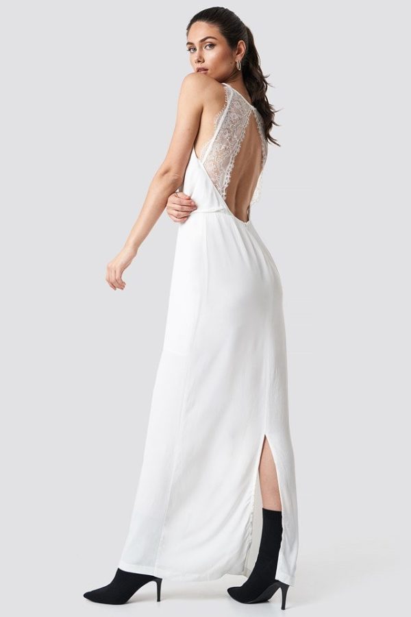 NA-KD – Willow Dress Long White by Samsoe & Samsoe Robes de mariée à moins de 200 euros NA-KD