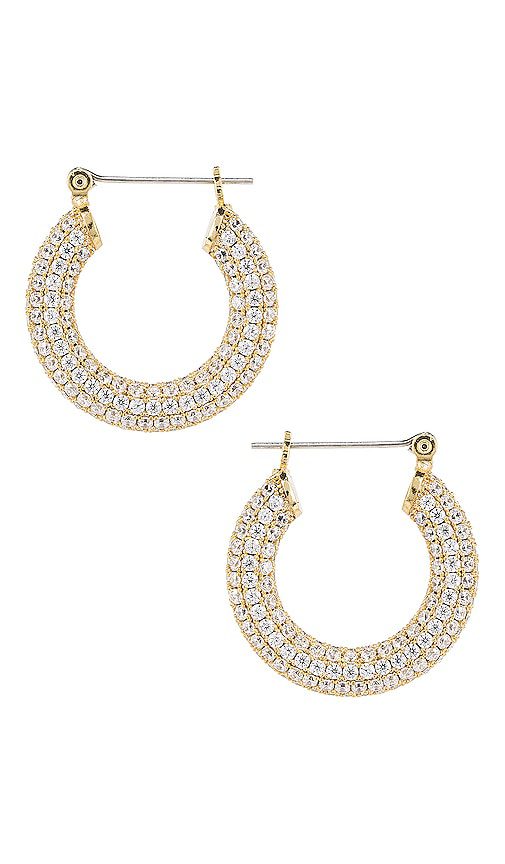Luv AJ – The Pave Baby Amalfi Hoops Boucles d'oreilles