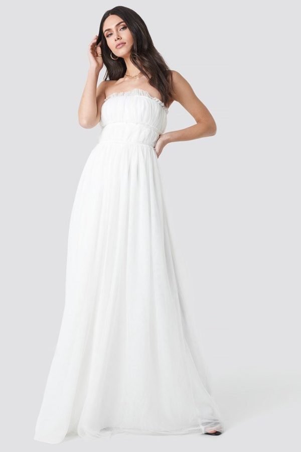 NA-KD – Detailed Evening Dress White by Trendyol Mariage Bohème NA-KD