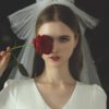 Voiles de mariage ivoire deux niveaux de perles Tulle bords coupés voiles de mariée, The Wedding Explorer