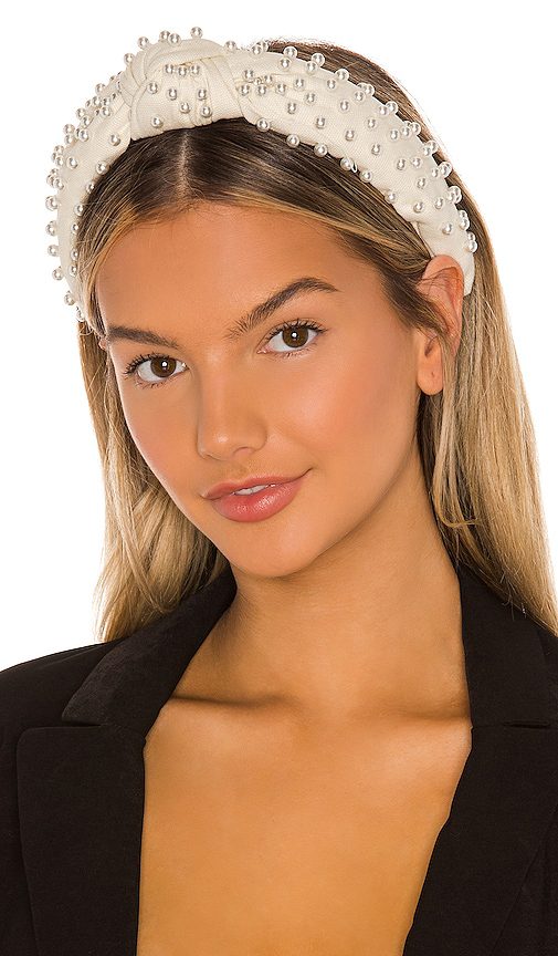 Lele Sadoughi – Woven Pearl Headband Accessoires coiffure mariage