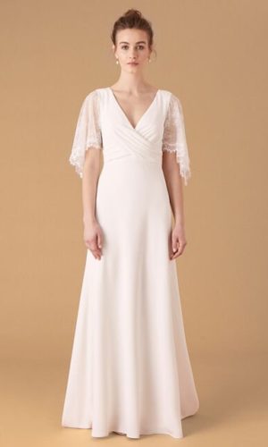 Monsoon – Linda Lace Angel Sleeve Bridal Dress Ivory Mariage Bohème MONSOON