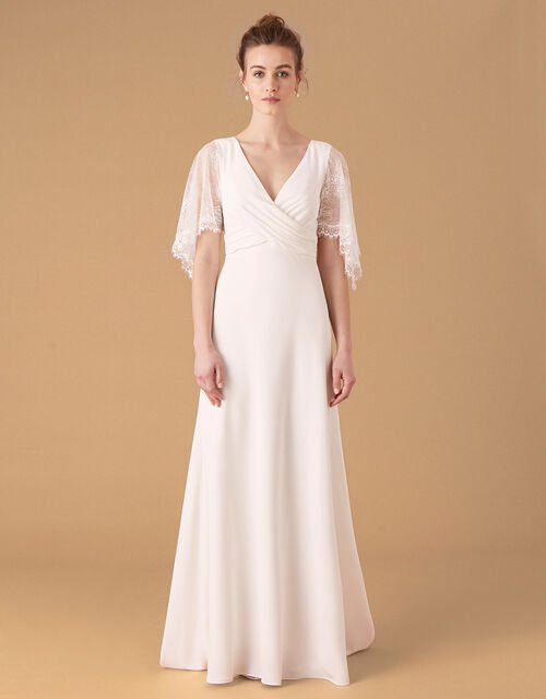 Monsoon – Linda Lace Angel Sleeve Bridal Dress Ivory Mariage Bohème MONSOON