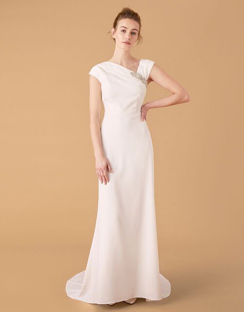 Monsoon – Tess Embellished Brooch Bridal Dress Ivory Robes de mariée à moins de 500 euros MONSOON