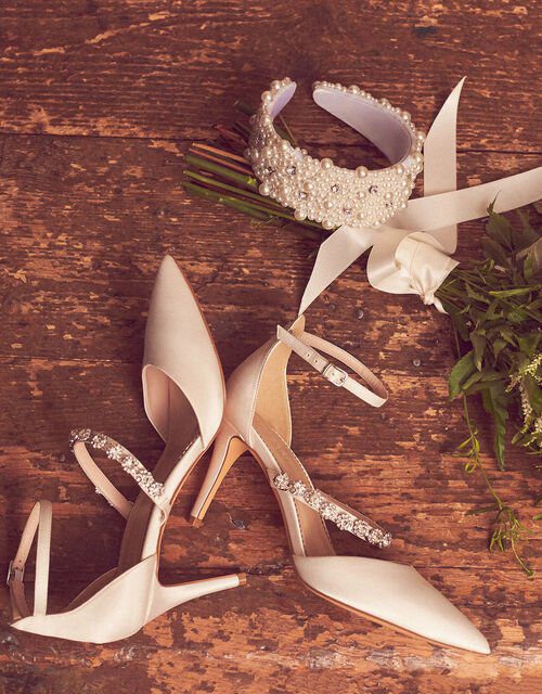 Monsoon – Vixie Embellished Bridal Court Shoes Ivory Escarpins mariage MONSOON