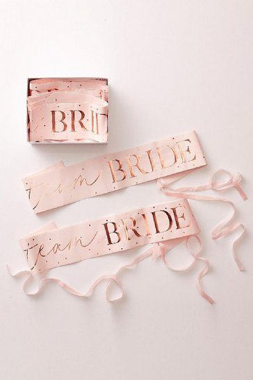 Coast BRIDAL – Ginger Ray Team Bride 6 Pack Sash Pack Décoration mariage