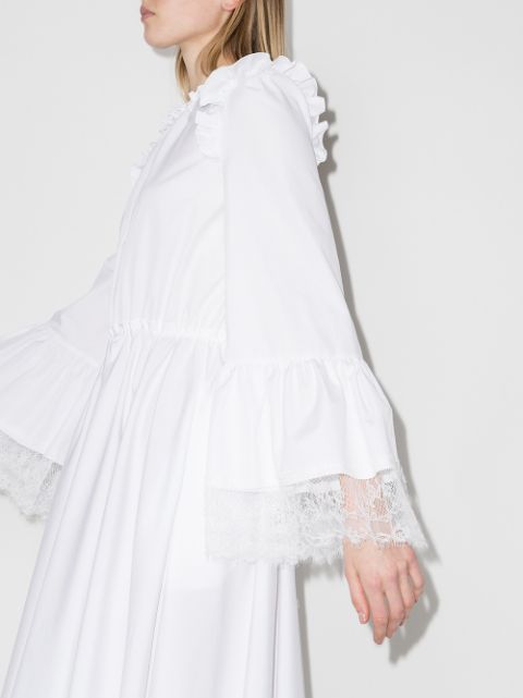 Giambattista Valli BRIDAL – robe mi-longue bordée de dentelle Luxe FARFETCH