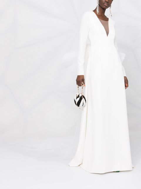 Loulou BRIDAL – robe longue à nœud oversize Luxe FARFETCH