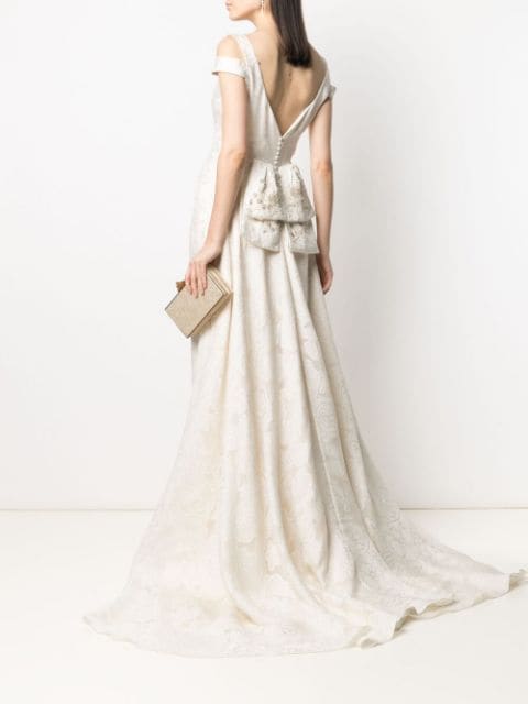 Parlor BRIDAL – robe à fleurs en jacquard Luxe FARFETCH