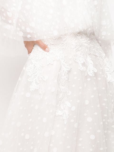 Tadashi Shoji BRIDAL – robe de mariée Sabriel à effet d’épaules descendues Luxe FARFETCH