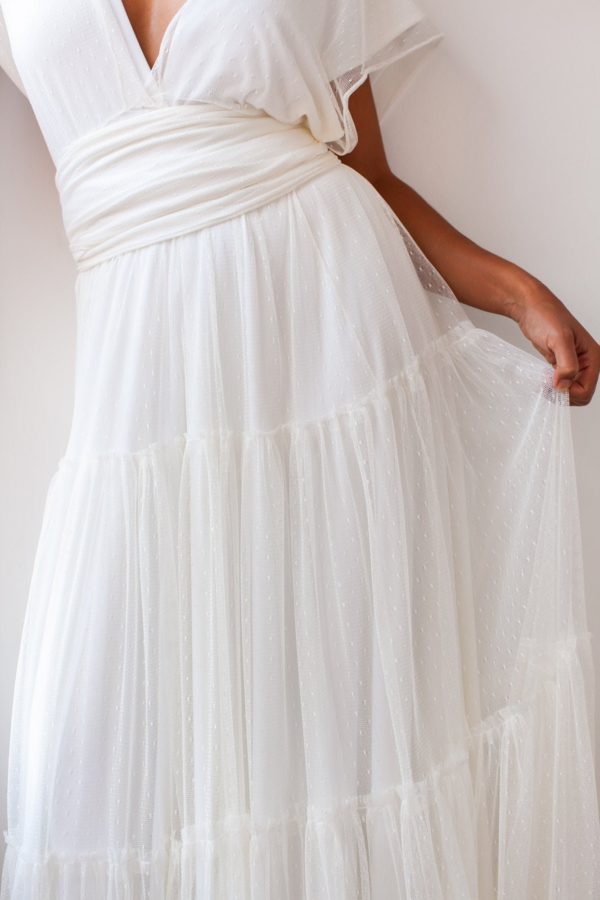 Mimetik – Peasant wedding skirt detachable tulle overlay wedding skirt with tiers for bridal gown Crop top et jupes ETSY