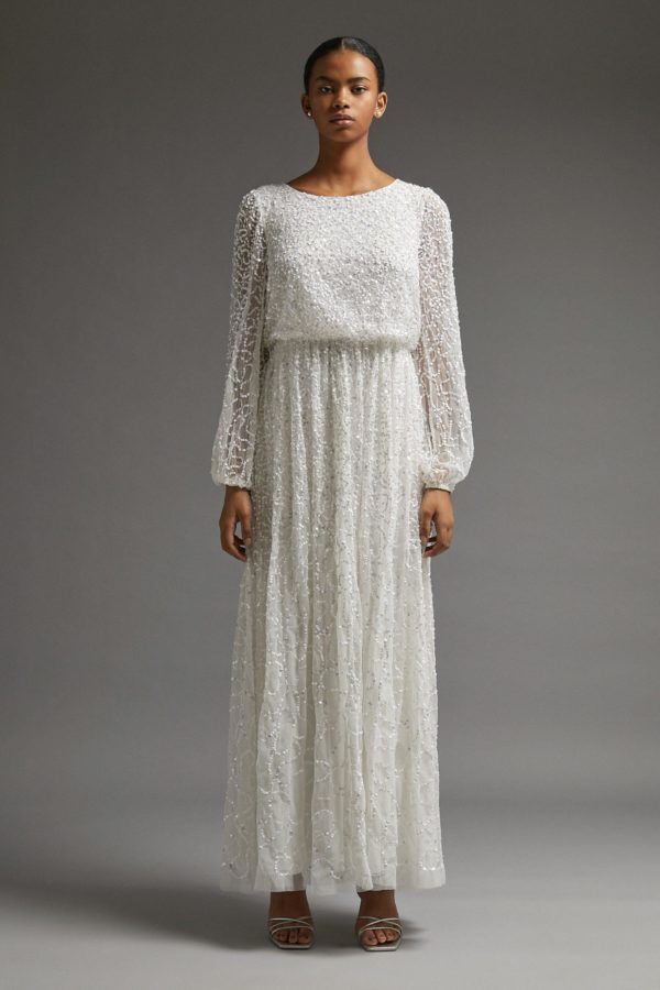 Coast – All Over Sequin Long Sleeve Maxi Dress Robes de mariée à moins de 500 euros COAST