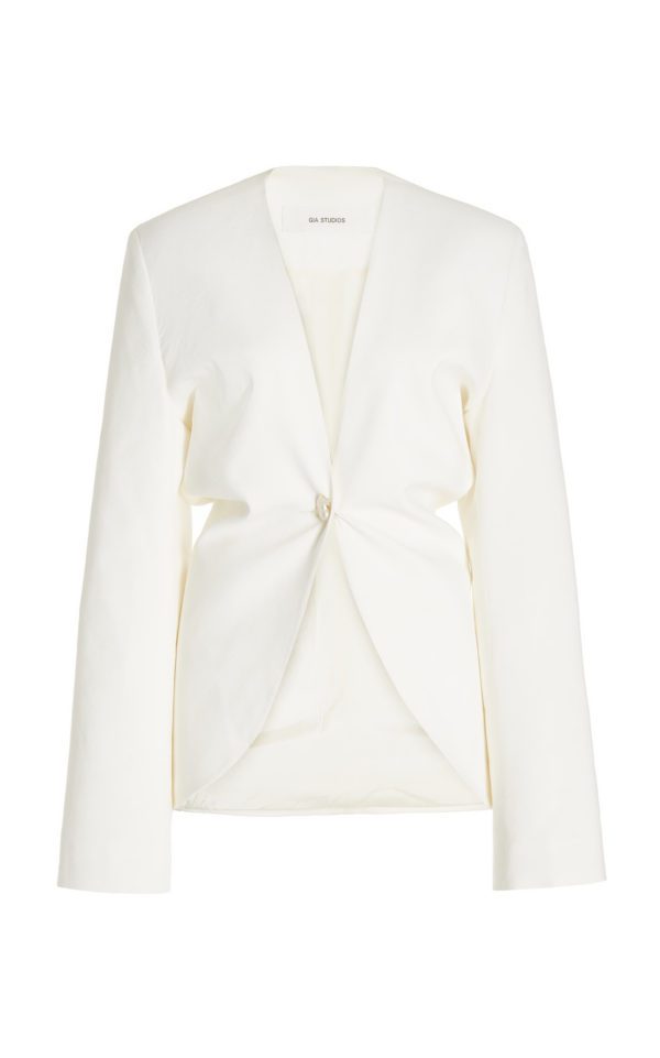 GIA STUDIOS – Cinched Linen-Blend Blazer Robes de mariée à moins de 1000 euros