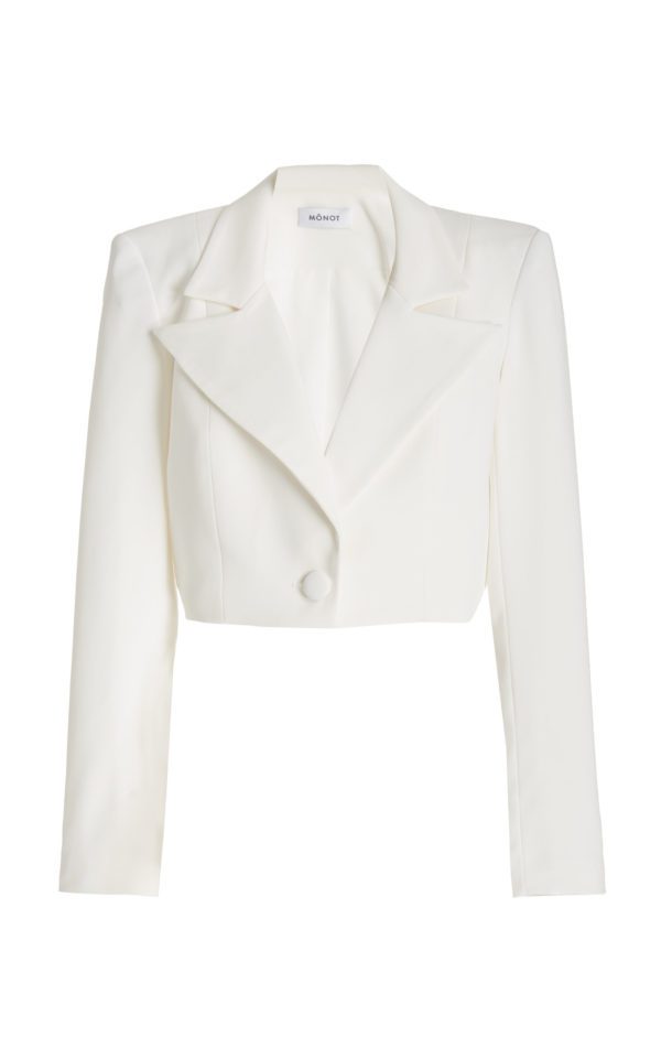 Mônot – Cropped Crepe Blazer Robes de mariée à moins de 1000 euros