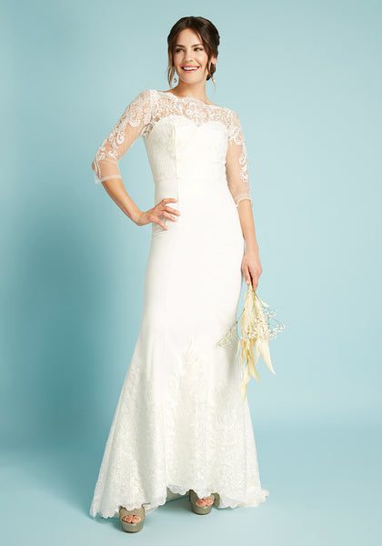 ModCloth – Pure Elegance Embroidered Maxi Dress Robes de mariée à moins de 200 euros MODCLOTH