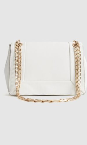 Reiss – Reiss Off White Alma Leather Shoulder Bag Pochettes mariage REISS