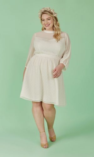 ModCloth – Sheerly Blessed In Bliss Fit and Flare Dress Mariage Civil MODCLOTH
