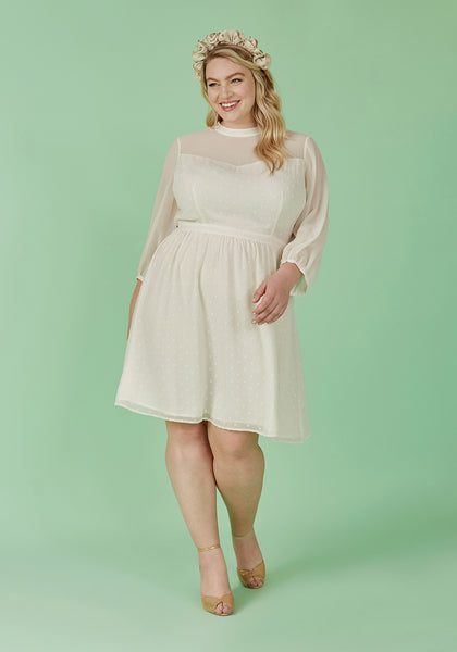 ModCloth – Sheerly Blessed In Bliss Fit and Flare Dress Mariage Civil MODCLOTH