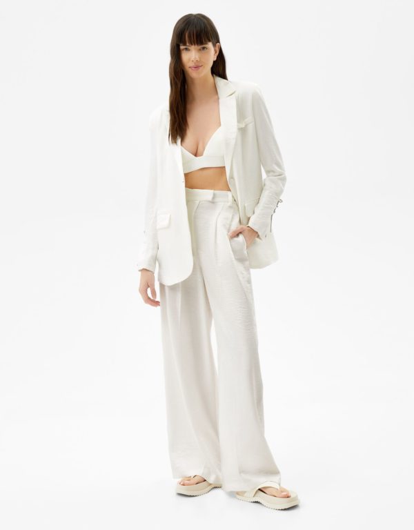 bershka – Pantalon wide leg lacé brillant strass Robes de mariée à moins de 200 euros