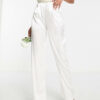 TFNC Tall &#8211; Pantalon de mariée en satin &#8211; Ivoire-Blanc, The Wedding Explorer