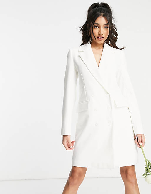 Y.A.S – Exclusivité – Robe blazer de mariée – Blanc Mariage Civil ASOS