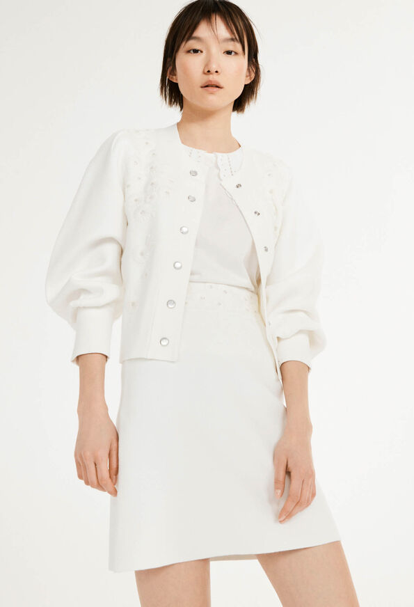 Claudie Pierlot – Jupe blanche Crop top et jupes CLAUDIE PIERLOT