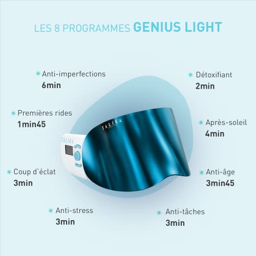 TALIKA – Genius Light – Lampe Luminotherapie – Soin Visage – 8 Programmes – Lumière Et Électrostimulation Soins Visage