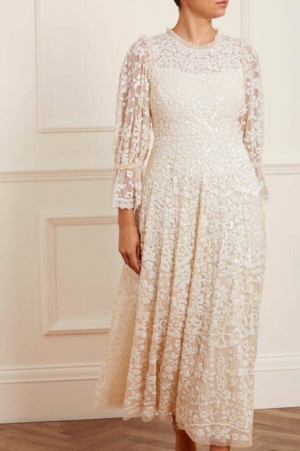 Needle & Thread – Filigree Lace Sequin Ankle Gown Robes de mariée courtes NEEDLE & THREAD