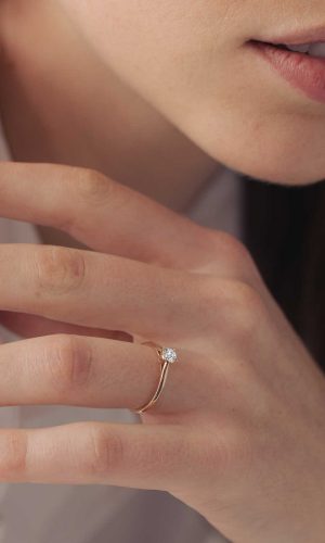 Bague Or blanc 750 ‰ Diamant Baby Lady 0,3 ct