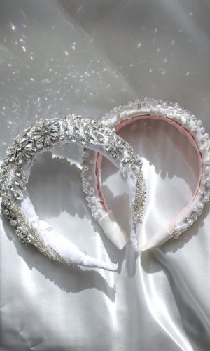 Serre-tête de mariée perlé Celine Diadèmes & Bijoux de tête The Wedding Explorer