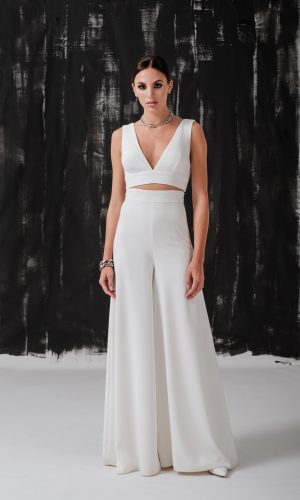 JUD – Pantalon blanc évasé Jupes mariage The Wedding Explorer