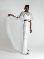 AYO – Surtop mariage avec traîne broderie sequins Robes de mariée deux-pièces The Wedding Explorer