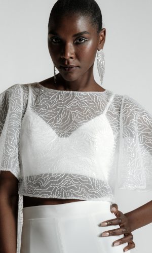 AYO – Surtop mariage avec traîne broderie sequins Robes de mariée deux-pièces The Wedding Explorer AYO – Surtop mariage avec traîne broderie sequins Robes de mariée deux-pièces The Wedding Explorer