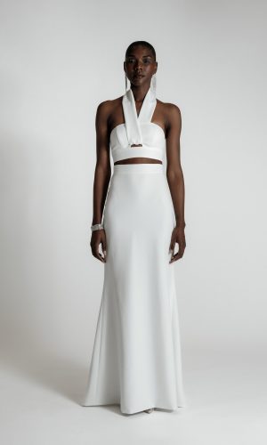 JEM – Crop top mariage tour de cou Robes de mariée deux-pièces The Wedding Explorer