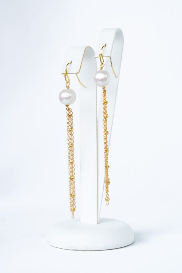 Ensemble Collier Et Boucles D'oreilles Vintage – Opalite, 12K GF, Or Jaune